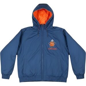 Vintage Fans Gear Syracuse Orangemen Hooded Puffer Jacket Navy Blue Mens Large